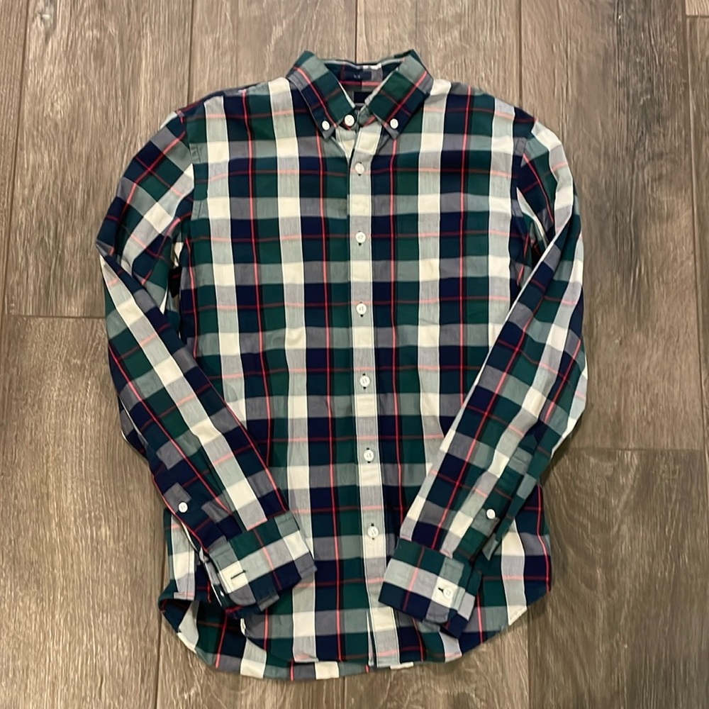 J.Crew Plaid Long Sleeve Dress Shirt